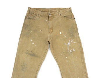 Carhartt painter pants 38×32 Carhartt Men's 38 in. x 32 in. Medium Hickory Cotton/Spandex