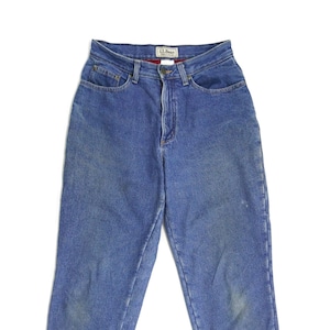 LL Bean Jeans Size 6 W28xL30 90s LL Bean Fleece Lining Denim Jeans LL Bean Vintage Outdoor Insulated Jeans Pants