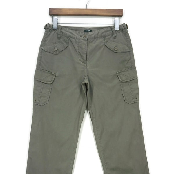 J Crew Favorite Fit Cargo Pants Adjustable Waist Drawstring Hem Size 4