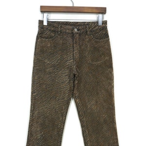Celluloid Japan Tiger Stripe Velvet Cords Bootcut Flare Pants Size 66
