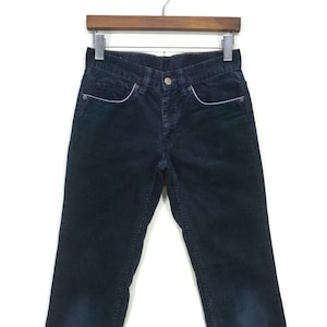 HRM Jeans Size 27 W28xL28 Hollywood Ranch Market Corduroy Pants Blue Blue Japan HRM Japanese Workwear Cords Pants Japan Made