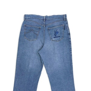 Vintage Kenzo Denim Jeans W34.5, Roses Embroidery, Made in Japan