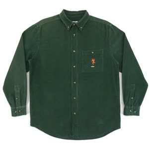 TIGGER Vintage Corduroy Button Down Shirt Disney Cords Mens Size S