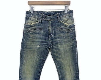 Vintage 90s Denime Orizzonti Japan Denim Jeans Button Style