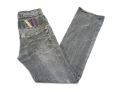 Nylaus Jeans Size 82 W32xL32.5 Nylaus Double Denim Nylaus Jeans Japanese Double Waist Denim Distressed Style