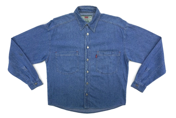 Levis Denim Shirt Men's Size S Levis Work Wear Shi