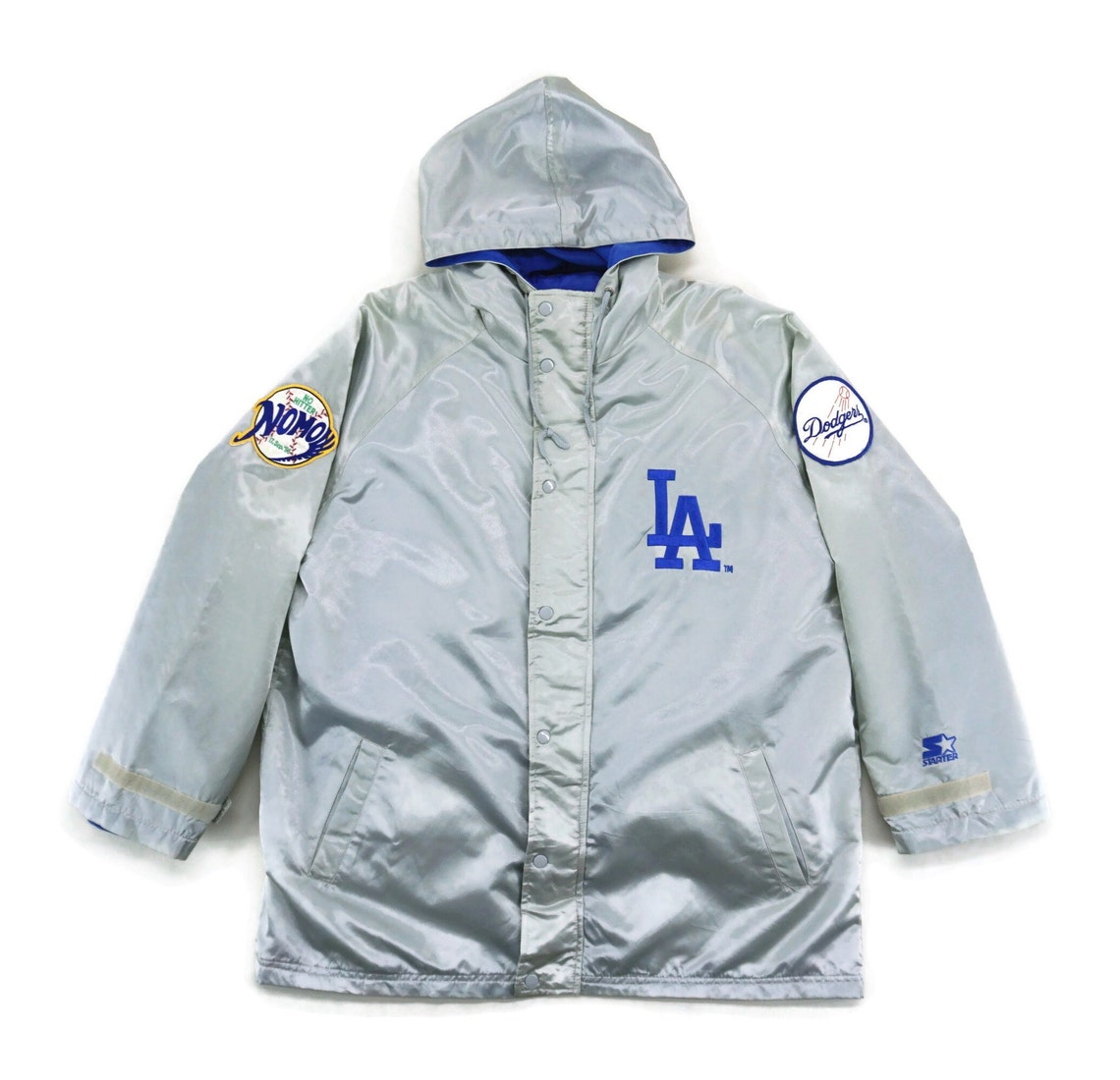 Dodgers Parka Mens Size M Oversized 90s LA Dodgers Windbreaker Etsy