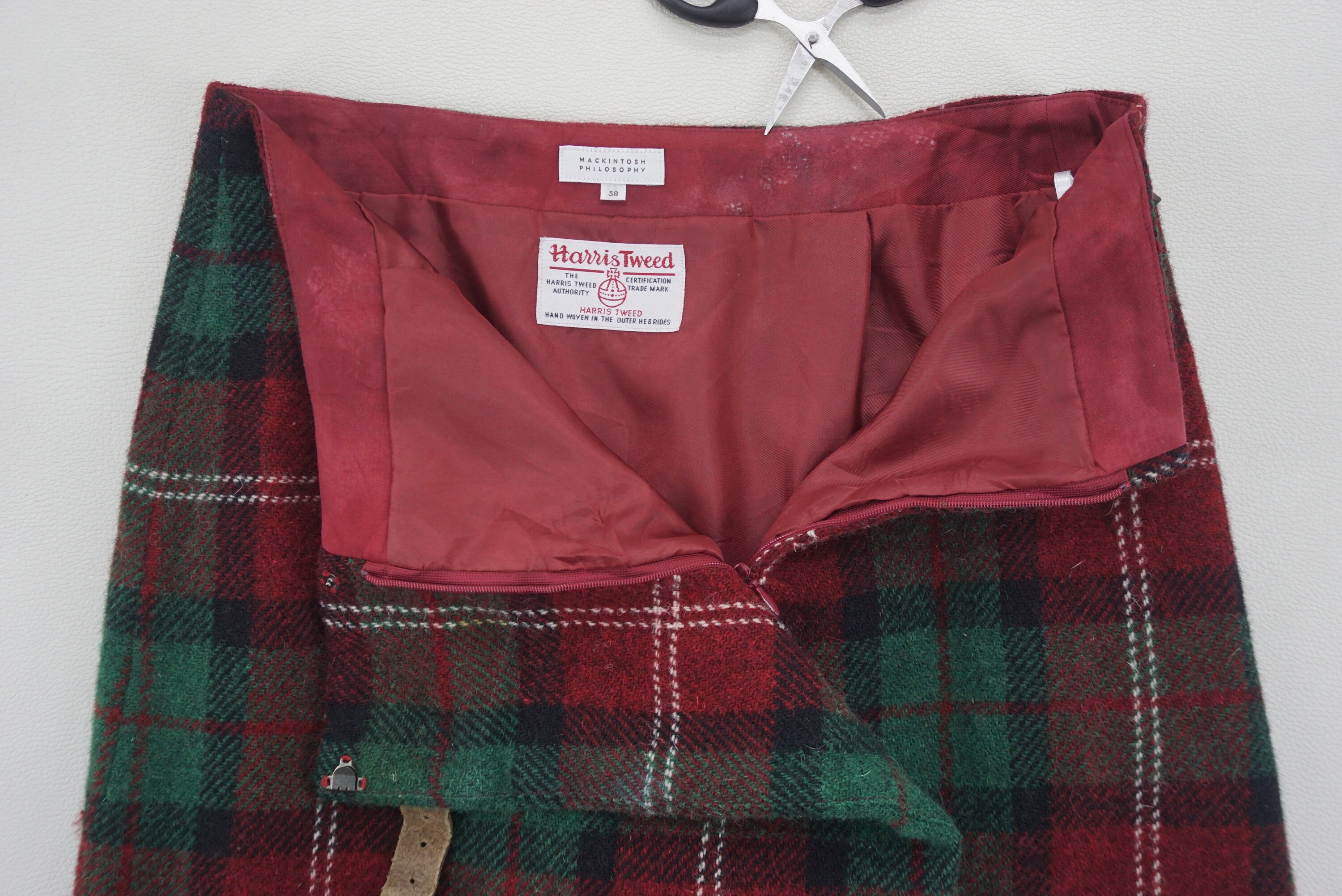 Harris Tweed Skirt Size 38 W28 Check Wool Skirt Mackintosh - Etsy UK