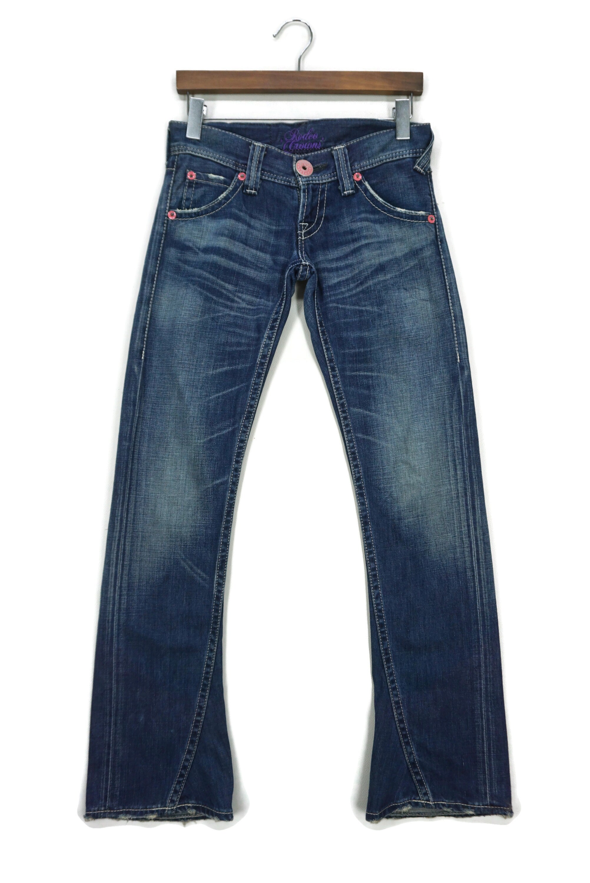 Rodeo Crowns Bootcut Jeans: Low Waist Flare, Made in Japan