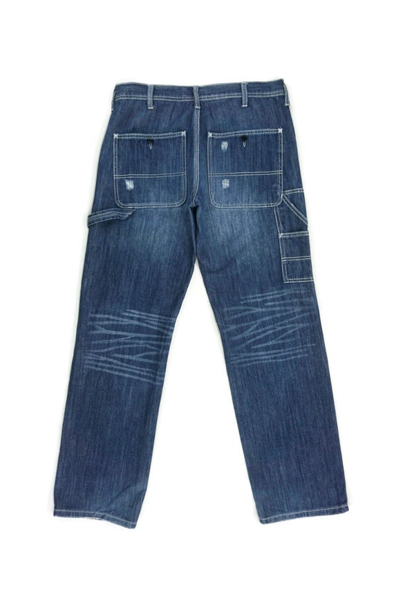 Browny Japan Carpenter Workwear Hickory Dungarees Jeans Size 30x33