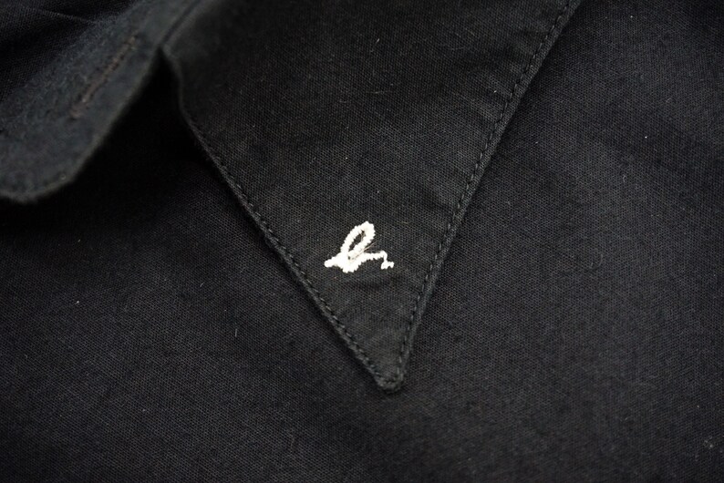 Agnes b Shirt Size 40 Mens Size ML Agnes b Button Down Shirt Agnes b Designer Plain Black Shirt Avant Garde Made in France