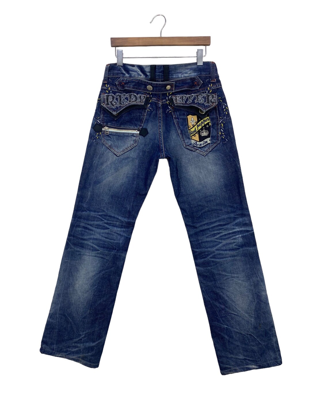 Red Pepper Jeans Size 31 W33xl31.5 Red Pepper Embroidered Etsy