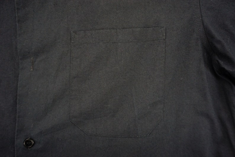Agnes b Shirt Size 40 Mens Size ML Agnes b Button Down Shirt Agnes b Designer Plain Black Shirt Avant Garde Made in France