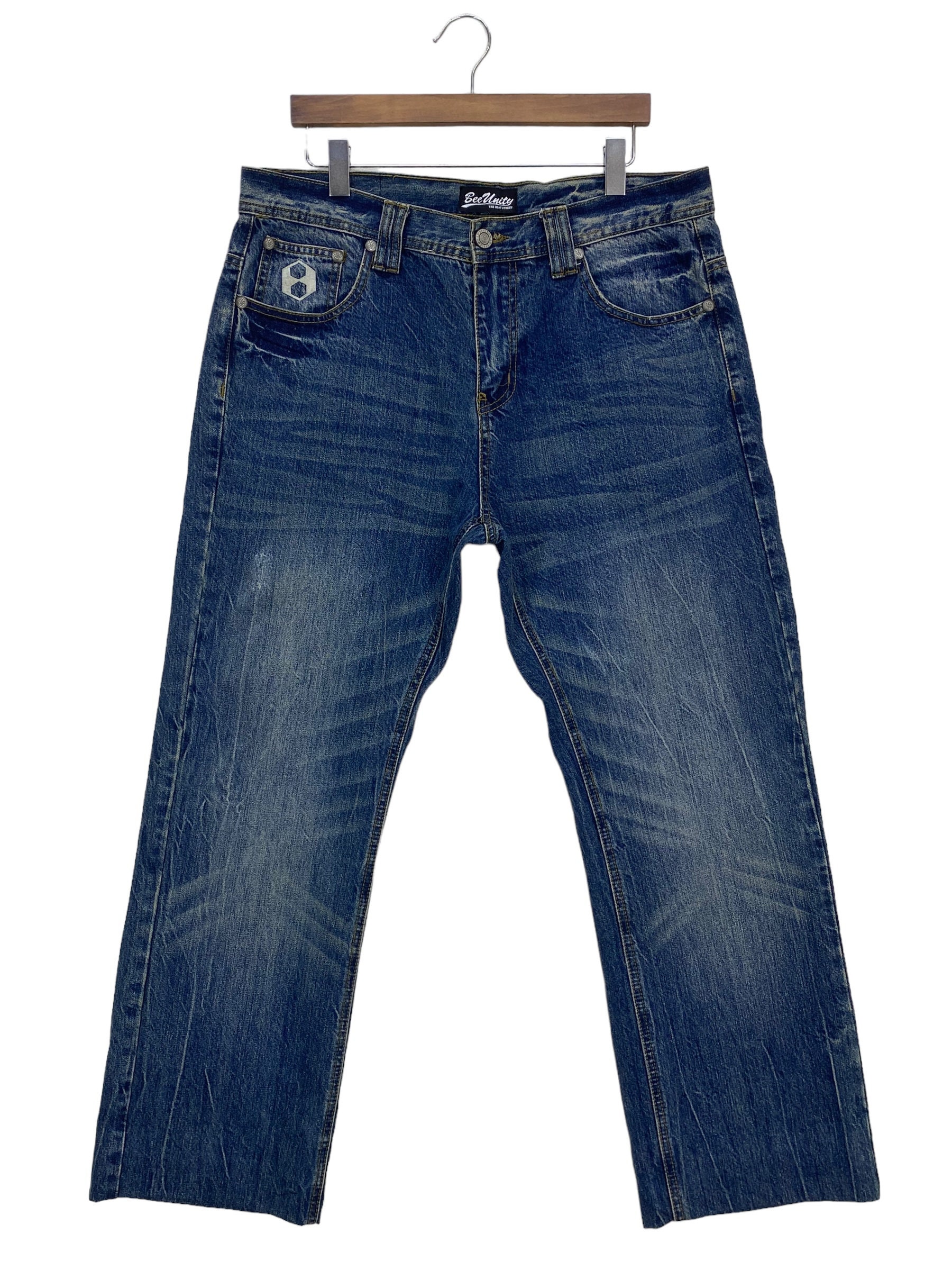 Bee Unity Jeans Size 36 W36xl28 BU Baggy Denim Loose Jeans