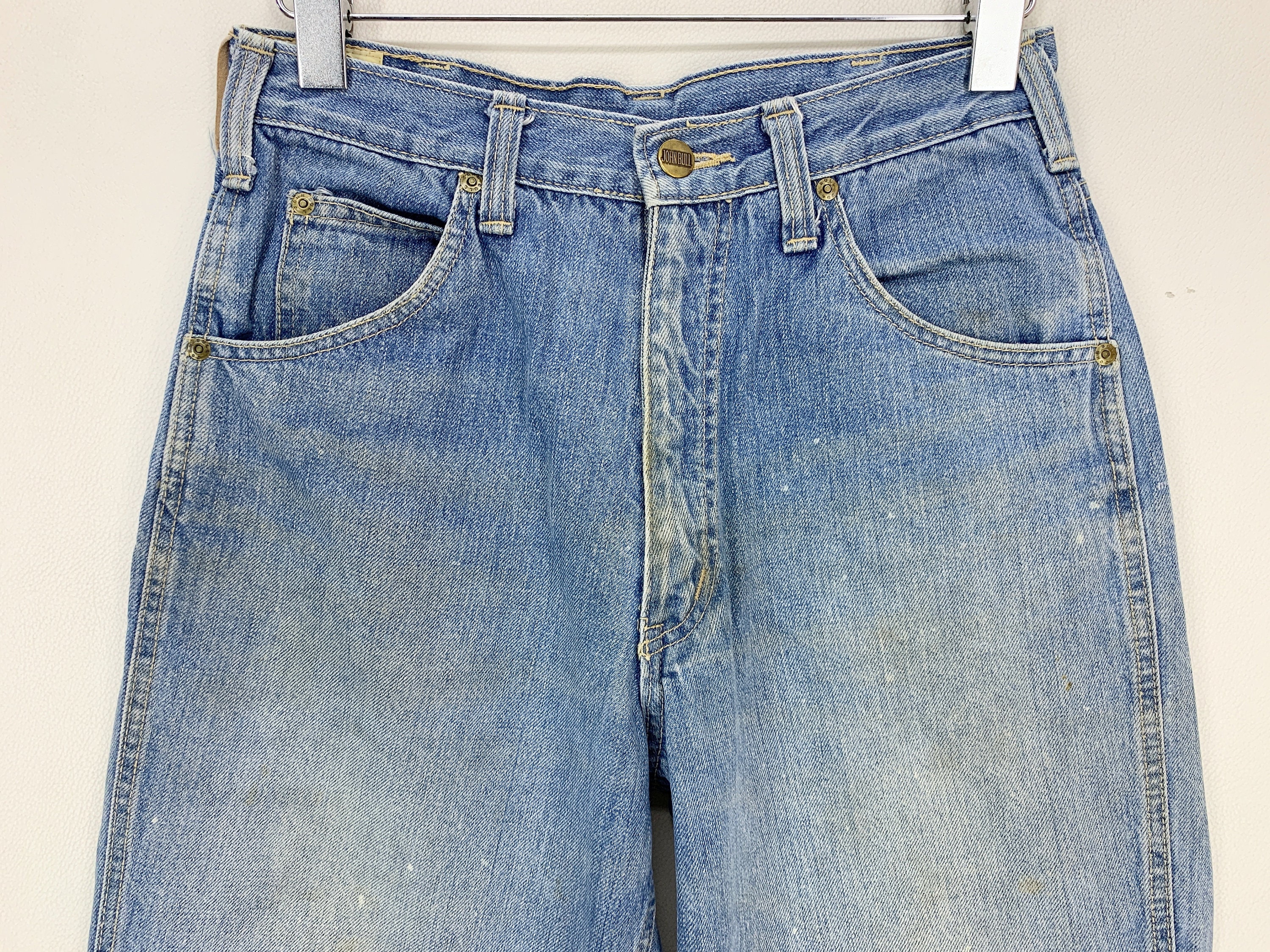 Johnbull Jeans Size W27xl31 John Bull Distressed Dirty Blue Denim