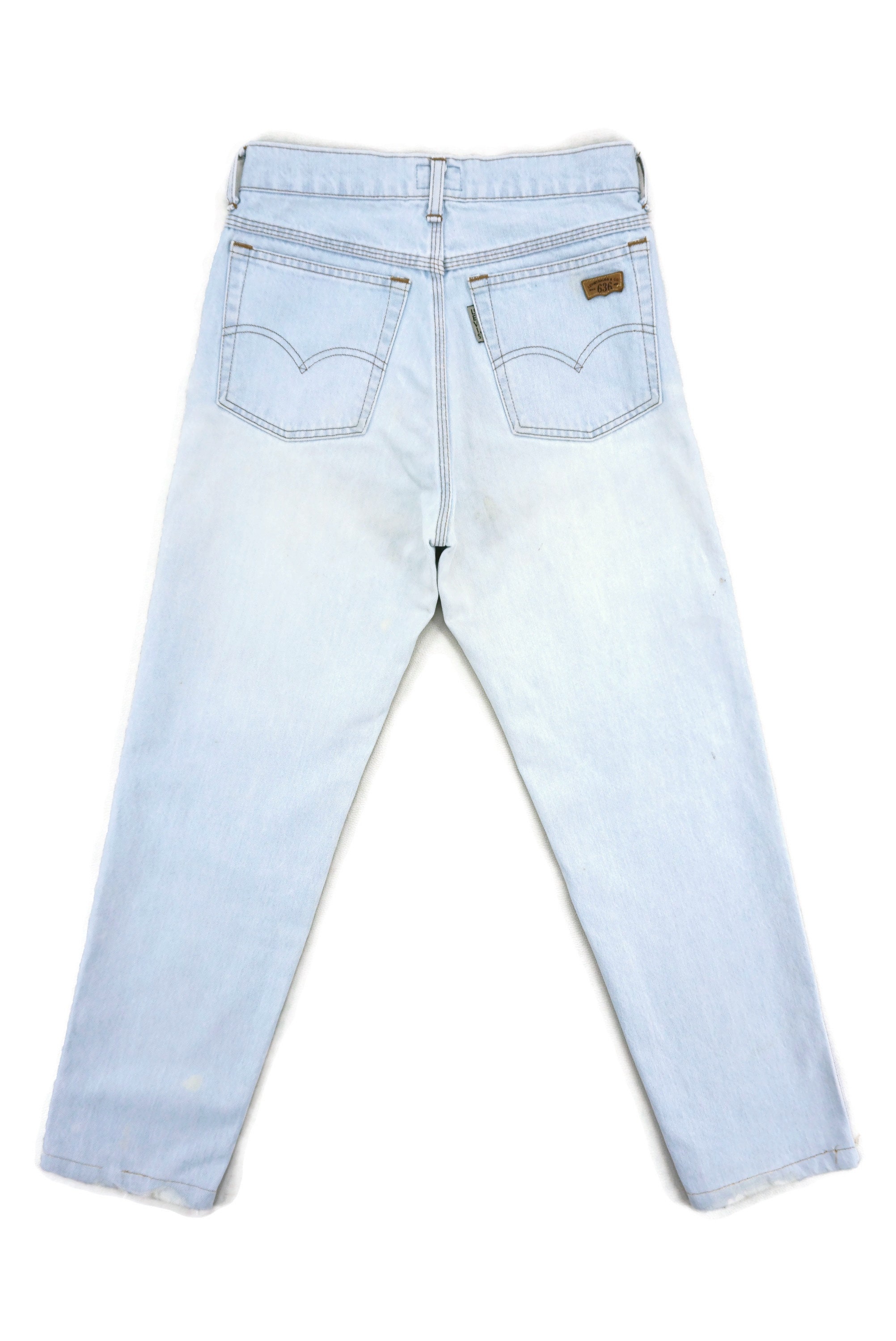 Vintage Levis 636 Jeans, High Waisted Faded Denim (w28xl27.5) - Etsy