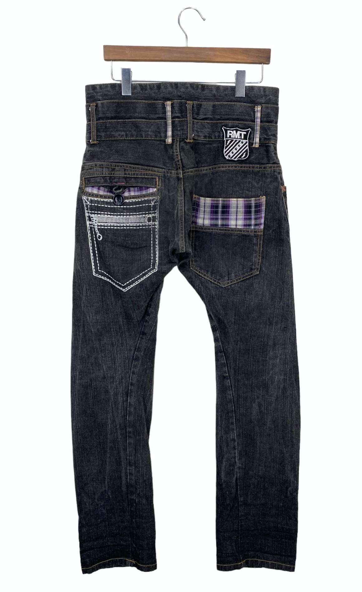 ◆BADBLOOD◆ Squad Convex Pants Denim White w-pts25-029 Waxed Denim Pants in White – SVRN