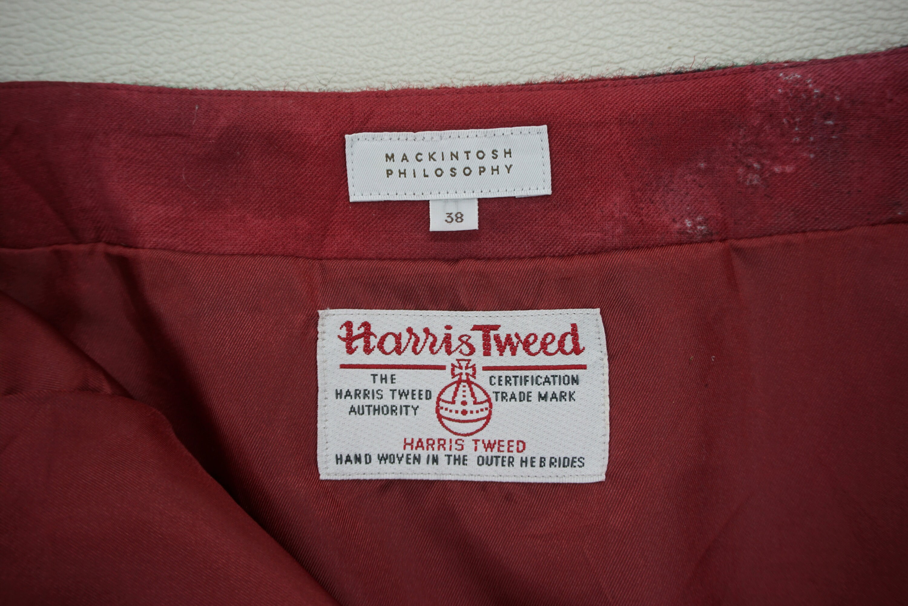 Harris Tweed Skirt Size 38 W28 Check Wool Skirt Mackintosh - Etsy