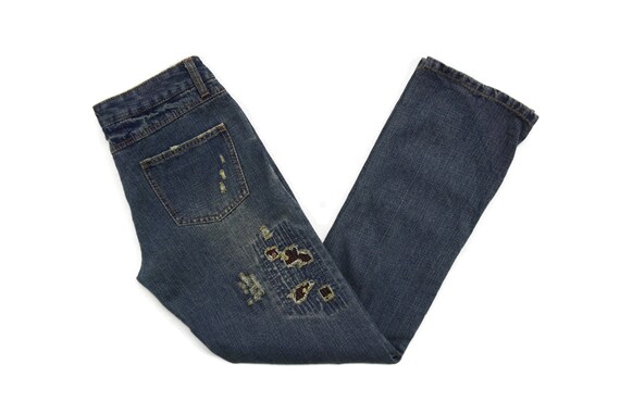 Playchess Jeans Size 3 W30xL31 Japanese Brand Ripp