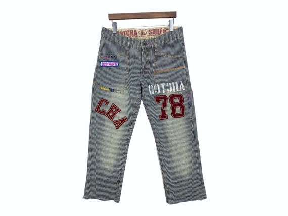 Gotcha Jeans Size L W33xL25 Gotcha Stripes Denim … - image 2