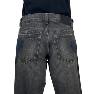 Pantalon Tornado Mart taille 27 (W27xL31,5) Pantalon bootcut Tornado Mart, délavé à l&#39;acide japonais, pantalon évasé en hickory, broderie