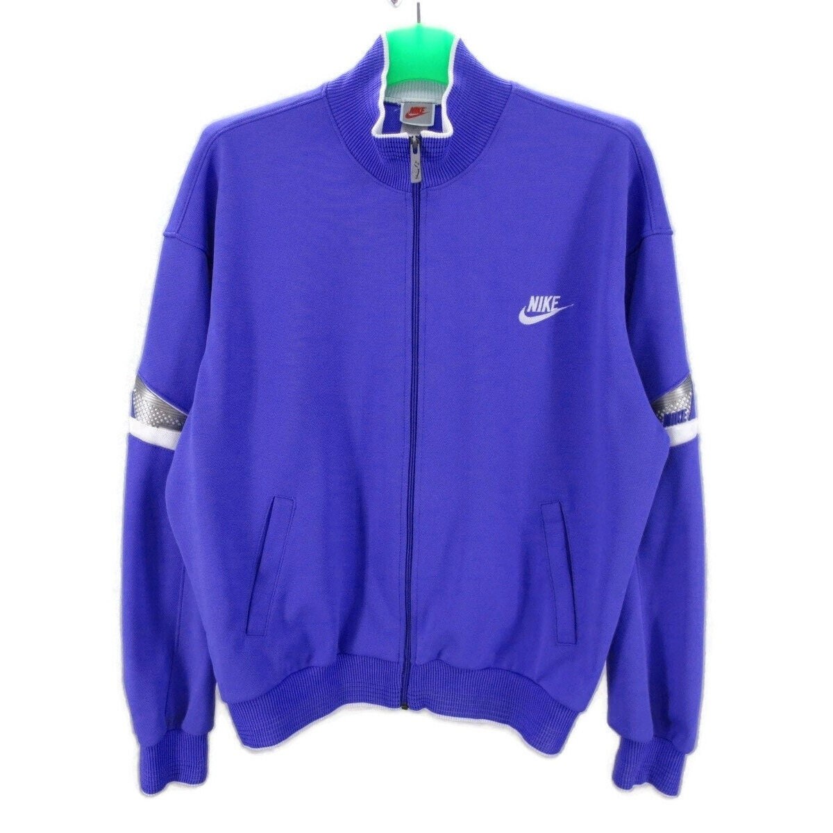 ジャケット・アウター NIKE Vintage Nike Track Jacket Men S White Tag Taiwan Zip Blue
