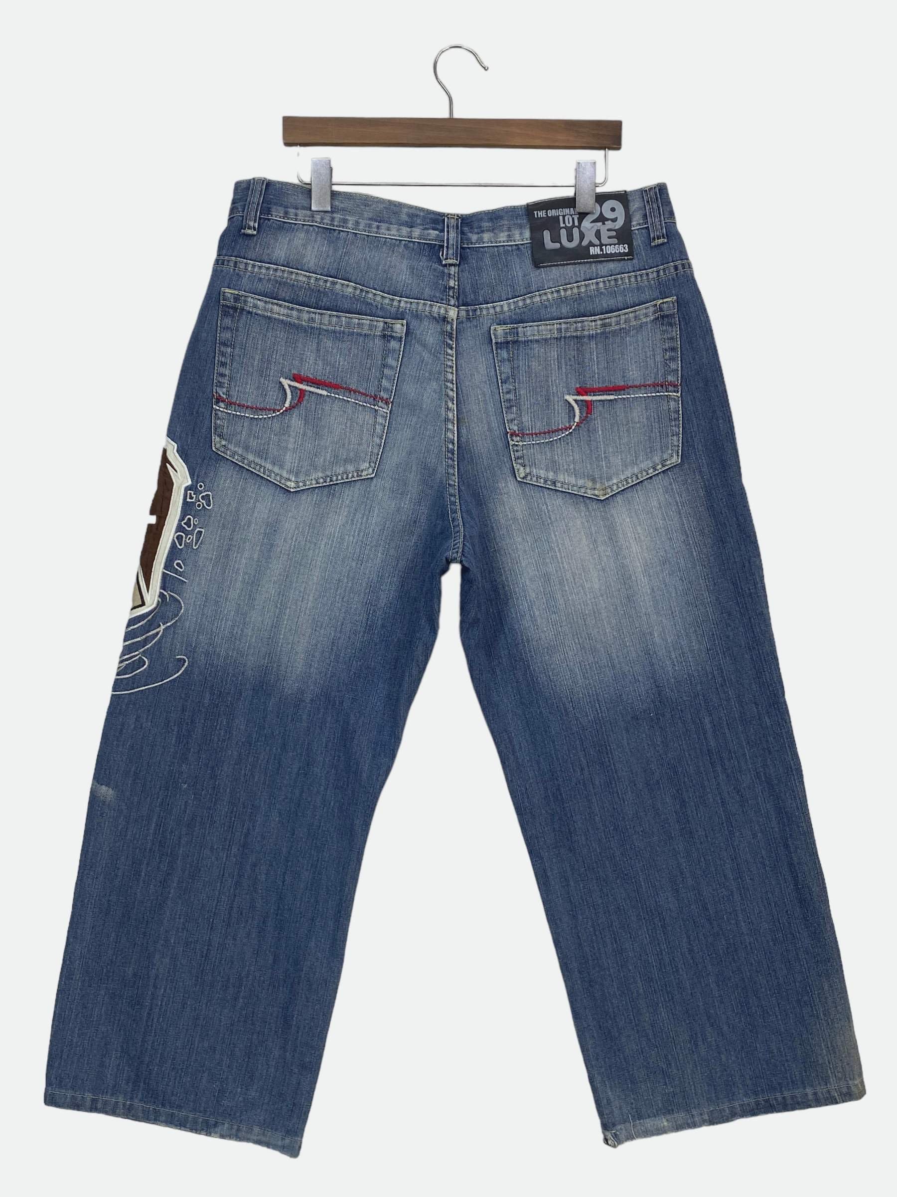 Luxe Jeans Size 37 W37x25 Luxe Lot29 Baggy Tanzamania Pants Luxe Jeans Size 37 W37x25 Luxe Lot29 Baggy Tanzamania Pants