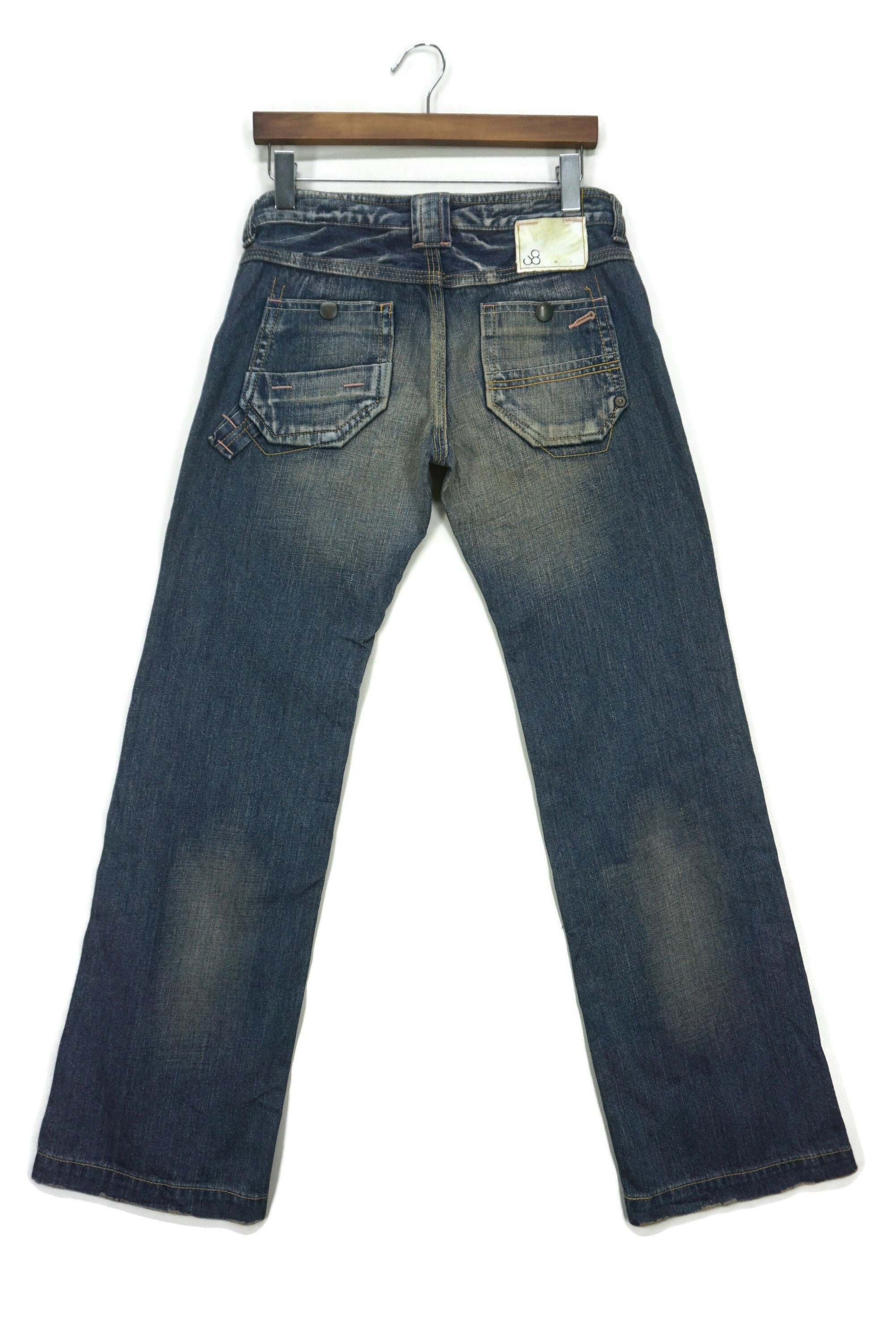 John Bull Jeans Size M W31xL32.5 John Bull Carpenter Denim Jeans Japanese Workwear Hickory Dungarees Jeans Pants Japan Made
