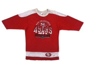 49ers San Francisco Vintage Artex baseballshirt met raglanmouwen gemaakt in de VS, maat XS