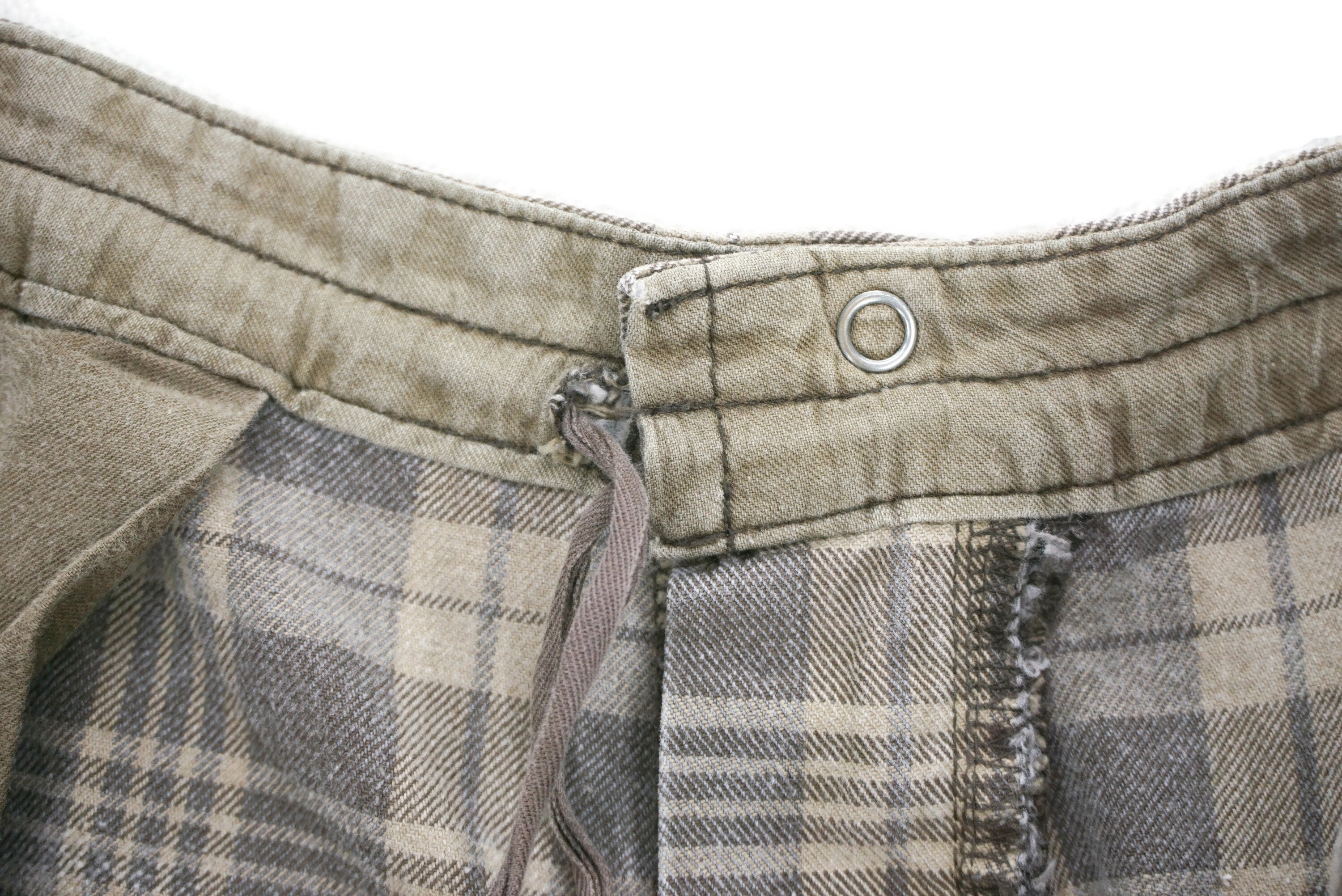X-girl Japan Plaid Punk Rock Tartan Faded Pants Sonic Youth