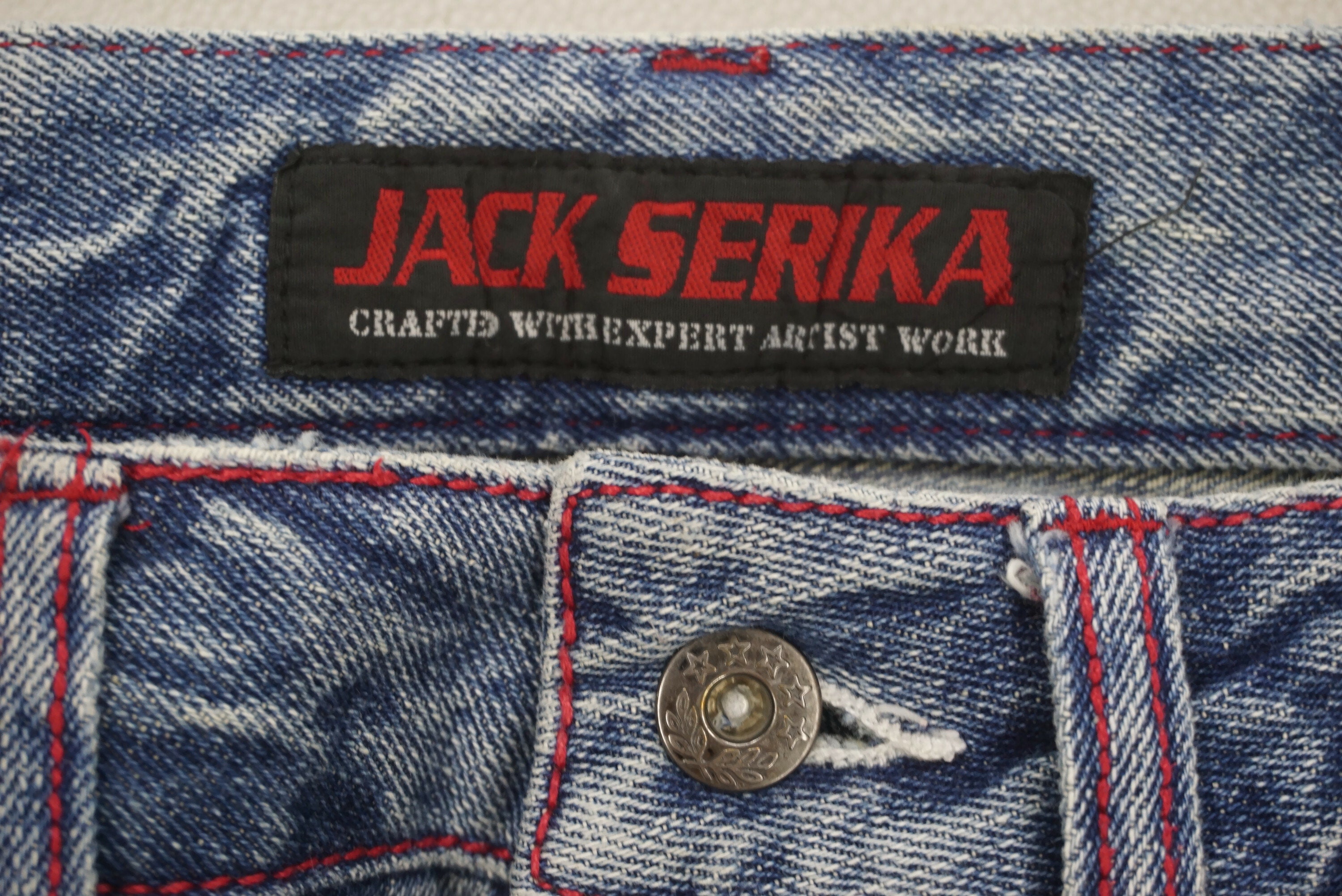 Jack Serika Jeans Size 82 W33xl32 Jack Serika Straight Leg Denim Jeans Jack  Serika Hip Hop Skateboards Embellish Print Jeans Pants - Etsy