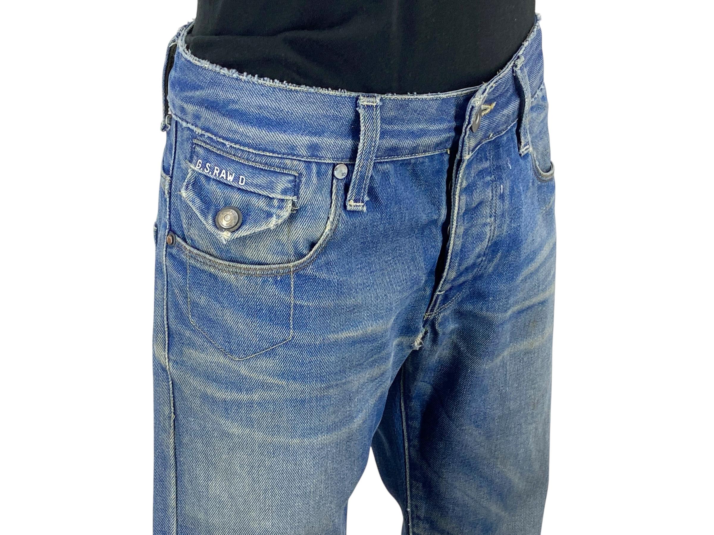 G-star Jeans W29 L29 | GSR Raw Distressed Denim Pants | Vintage