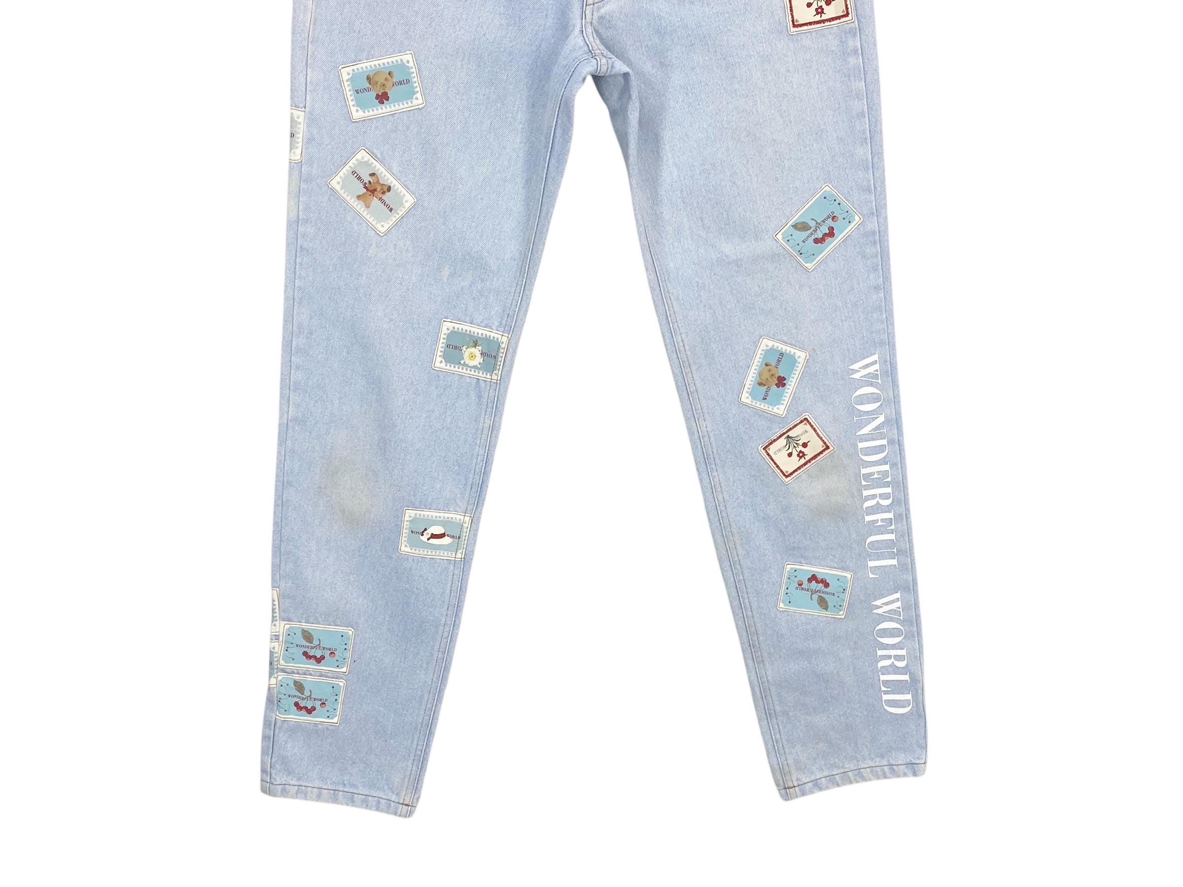 Vintage High Waisted Patchwork Jeans - Size 23 - Etsy