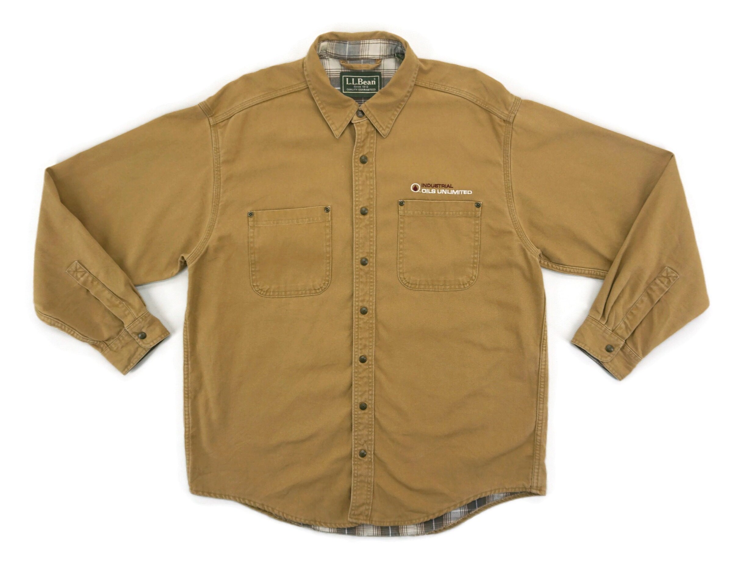 LL Bean Shirt Mens Size L LL Bean Flannel Shirt LL Bean Etsy