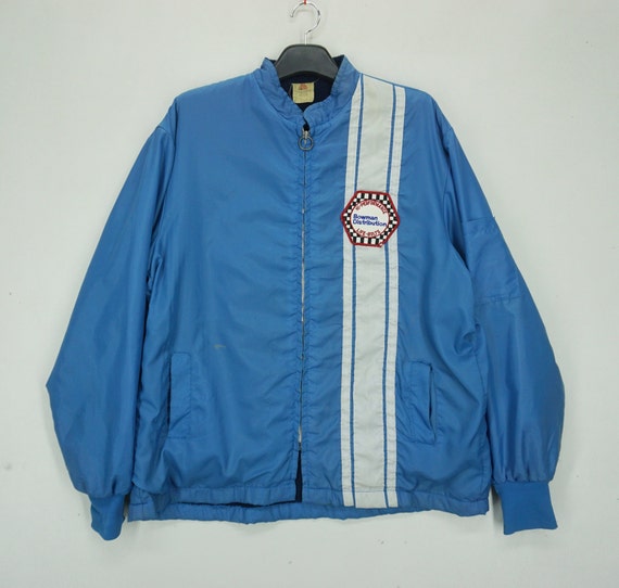 80s Blue Windbreaker Jacket by H. Valentino, Vintage Cotton Lined Nylon  Jacket With Snap Clasp Closures - Etsy