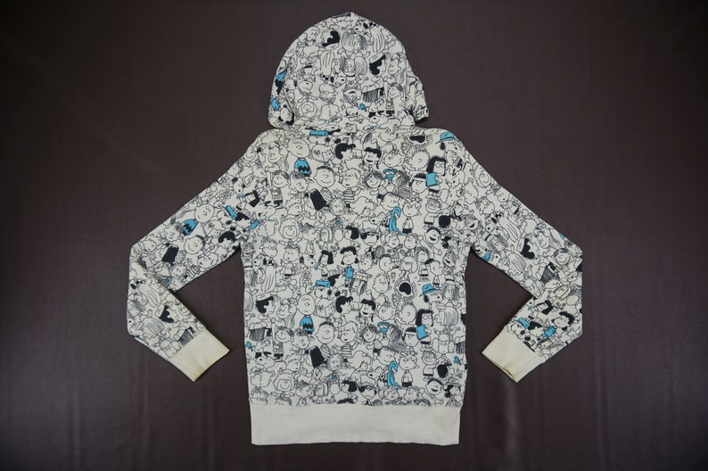 Peanuts Hoodie Vintage Peanuts Cartoon Sweatshirt Women/'s Size SXS