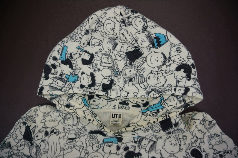 Peanuts Hoodie Vintage Peanuts Cartoon Sweatshirt Women/'s Size SXS