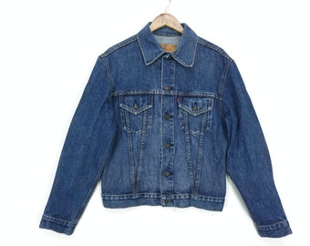 Levis Jacket Mens Size XL 90s Levis 70505 Trucker Jeans Jacket Vintage Levis Distressed Denim Jacket