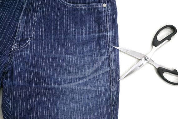 Morgan Jeans Talla M W31xL27 Morgan De Toi Homme Denim Jeans Morgan De Toi Pinstripe Steampunk Jeans Pantalones Etsy Mexico