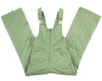 Moncler Grenoble Overalls - Women Luxury Ski Bib Pants, Size 24, Premium Quilted Winter Overalls, Vintage High-End Skiwear, Designer Pants