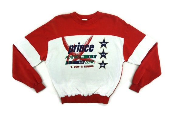 Prince Sweatshirt Mens Size S/M 90s Prince Tennis
