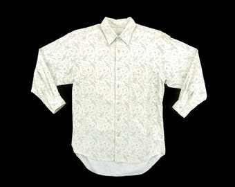Dimitri Shirt Mens Size Small Dimitri Casa di moda Button Down Shirt Full Print Paisley Shirt