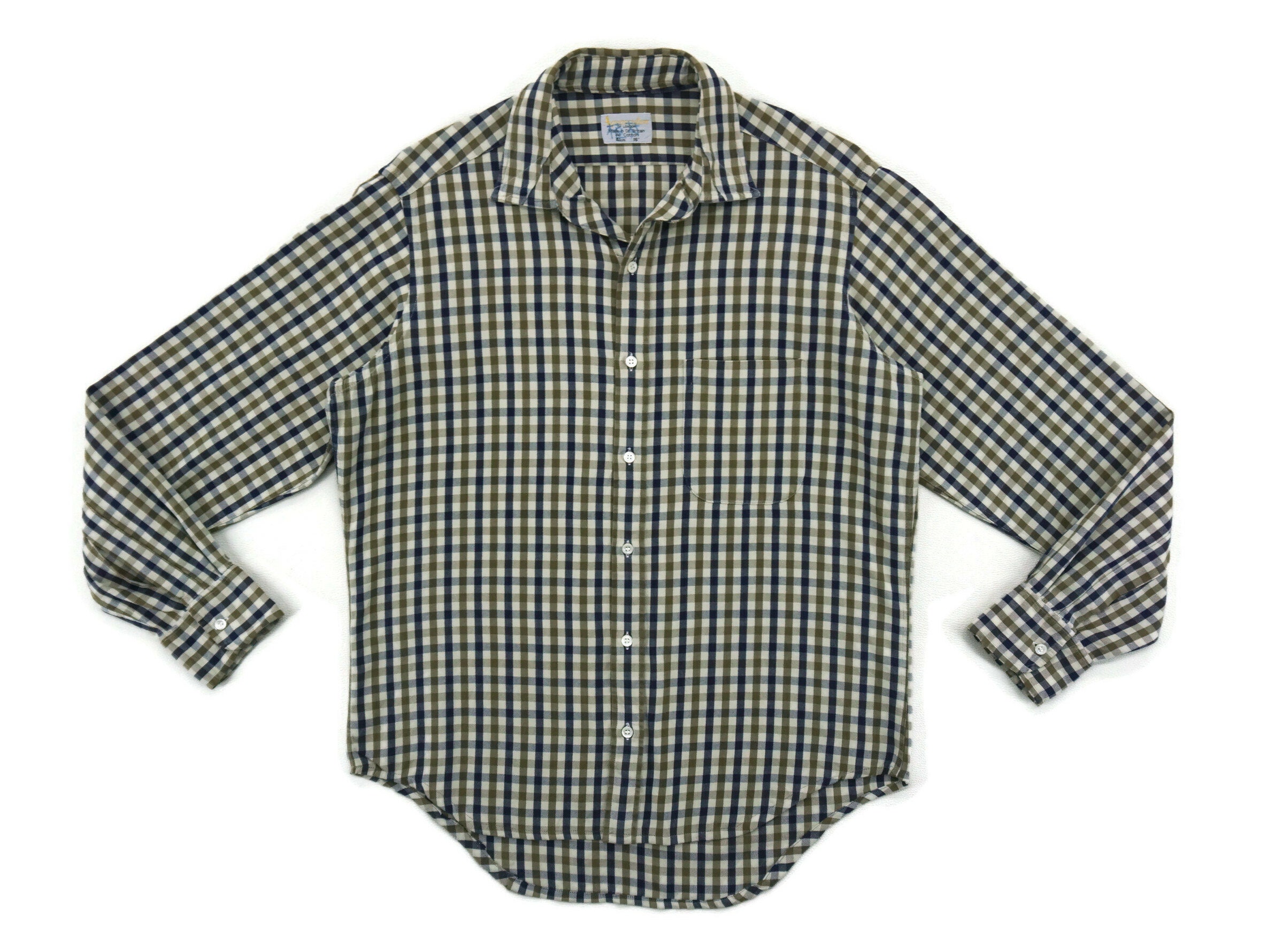 Aquascutum Shirt Mens Size M Vintage Aquascutum Button Up | Etsy