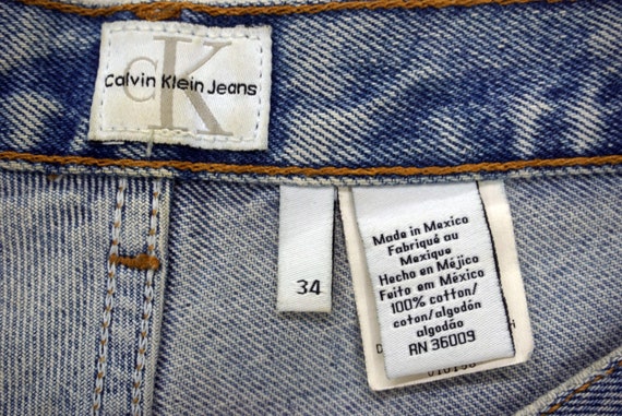 Calvin Klein Jeans Size 34 W35xl33.5 Vintage Calvin Klein Denim