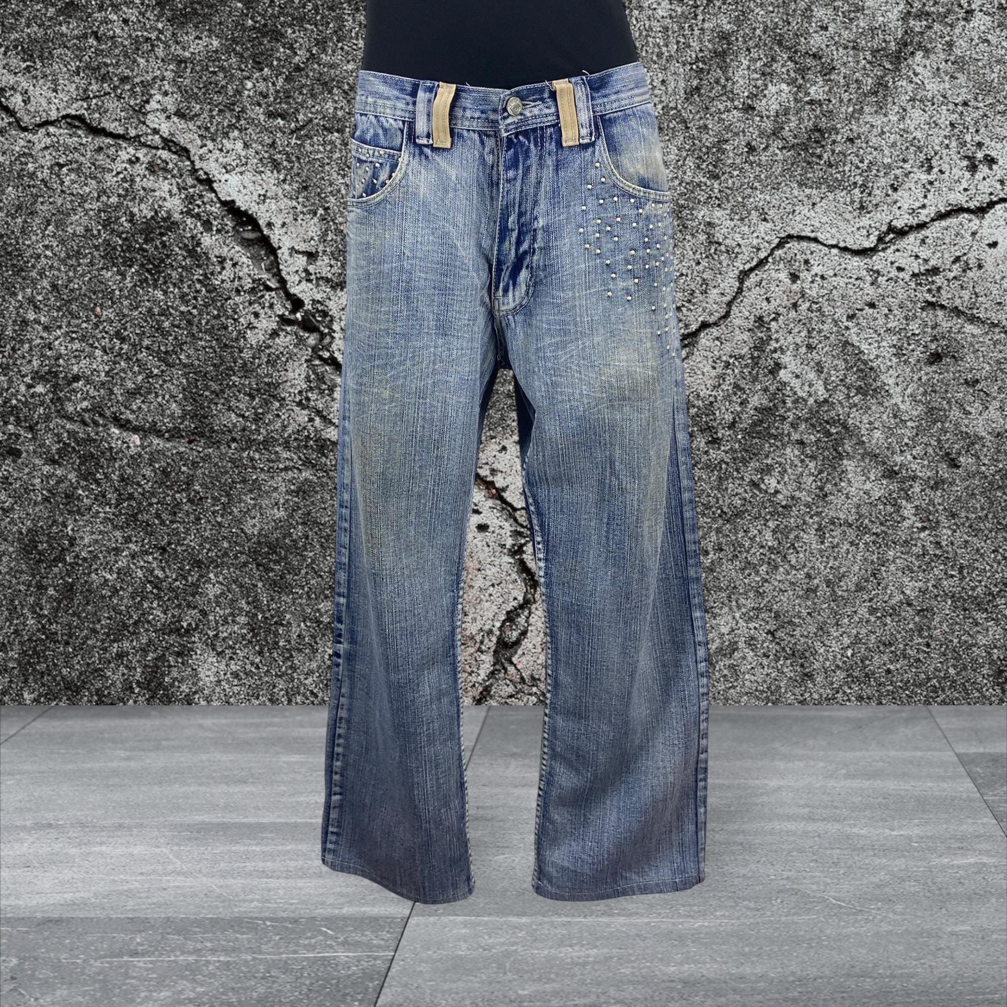 Akademiks Baggy Jeans | Y2K Embroidered Hip Hop Denim, W34 L28 - Etsy