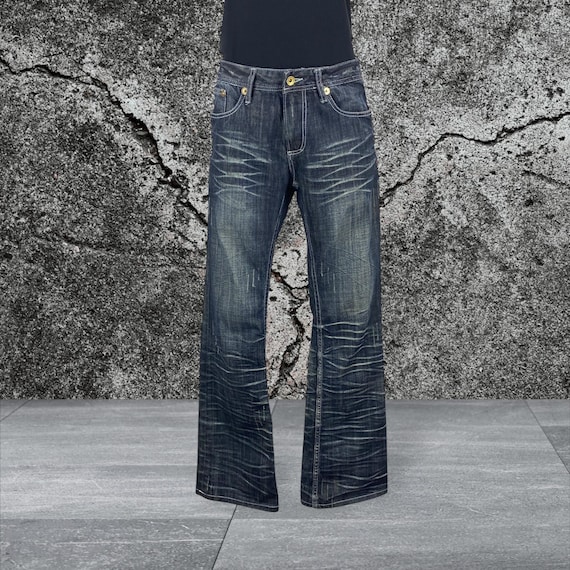 パンツ semantic design flare jeans Semantic Design Flare Jeans | Y2K Japanese Denim, W30 - Etsy