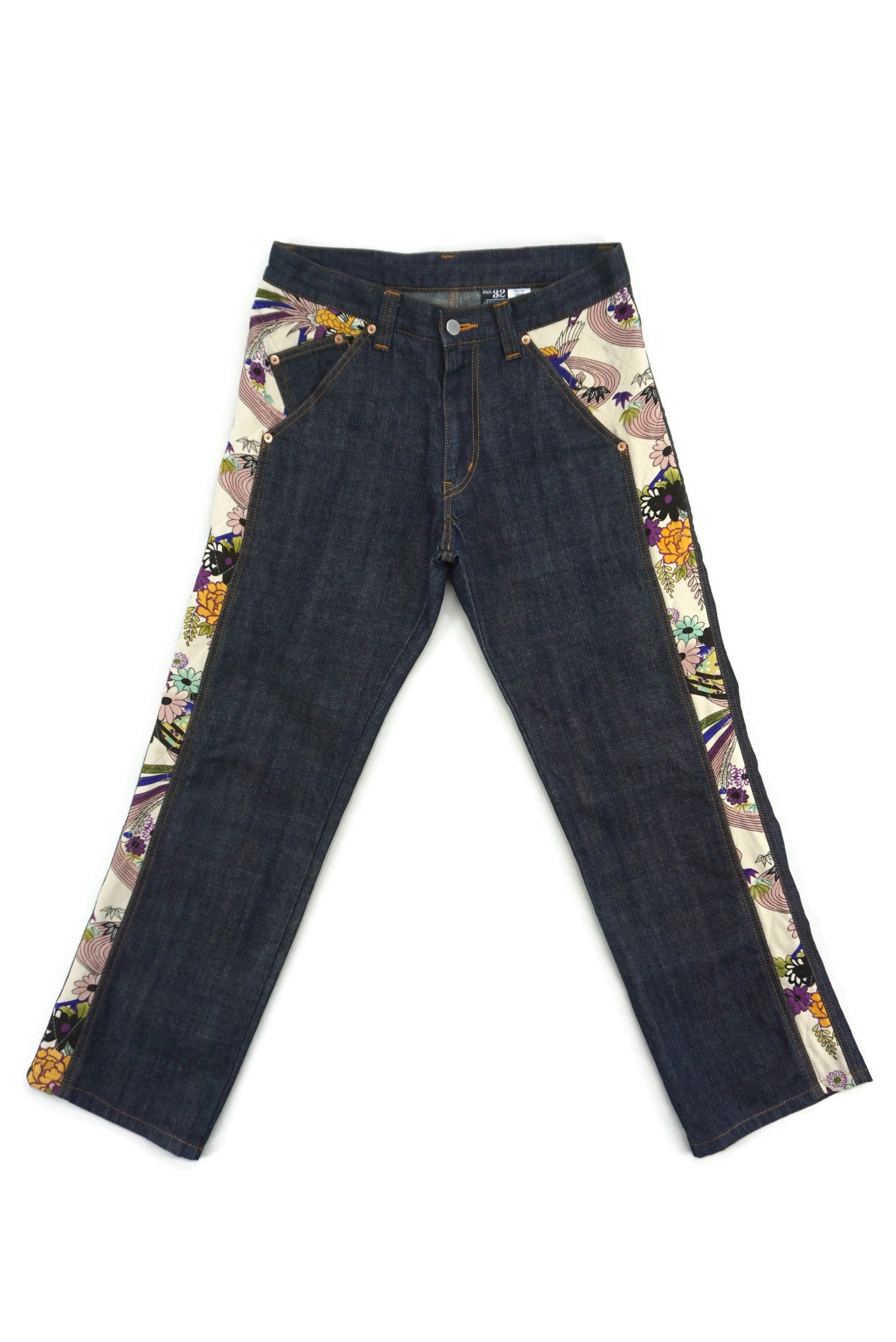 Karakuri Tamashii Japans Borduurwerk Sukajan Jeans Kleding Gender-neutrale kleding volwassenen Jeans 