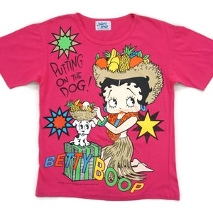 Betty Boop Shirt Mens Size XXS Womens Size S Vintage Betty Boop T Shirt Betty Boop Putting On the Dog Vintage Cartoons Tee