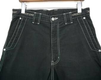 Vintage Hardy Amies Jeans, Embroidered Tapered Ankle Pants, Made