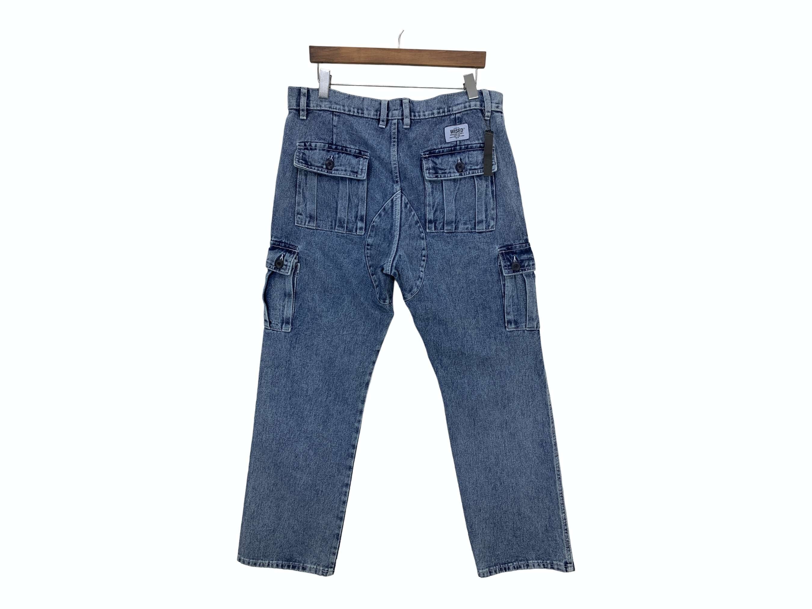 【Anyone more】Otsu Big Cargo Two Buckle Long Denim Pants Sad813b55d8684ce398251d33b5452